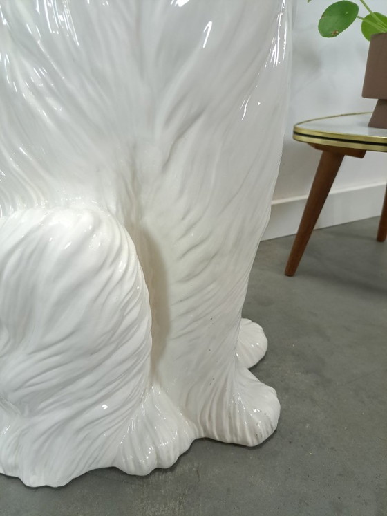 Image 1 of Large Italian ceramic statue of a dog