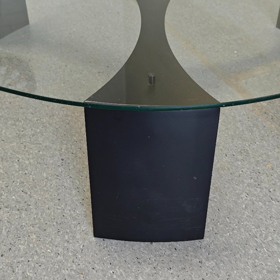 Image 1 of Vintage space age coffee table glass metal