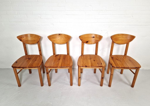 Set of 4 Vintage Daumiller Pine dining chairs