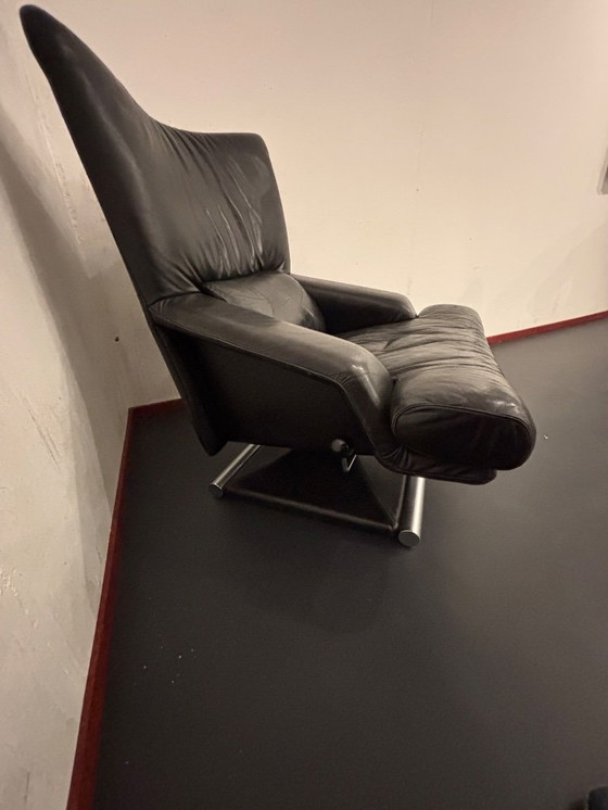 Image 1 of Fauteuil Rolf Benz 6500 vintage en cuir noir, 1 ou 2 pièces