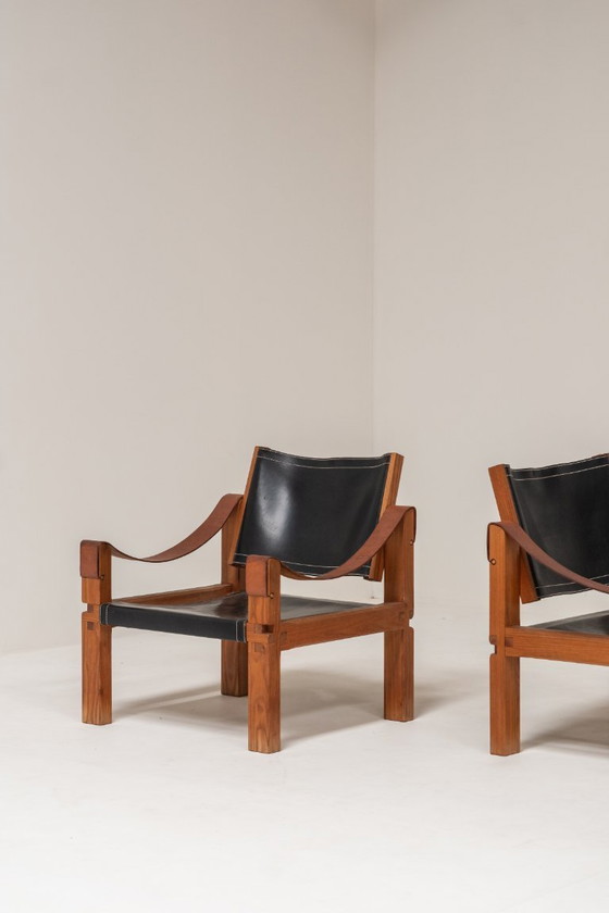 Image 1 of Pair of S10 Sahara chairs by Pierre Chapo