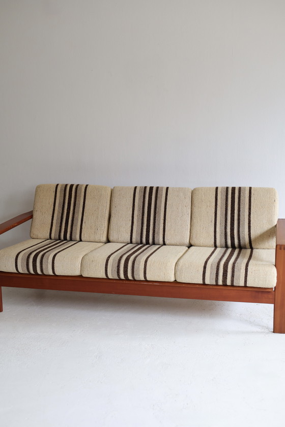 Image 1 of Canapé 3 places à rayures danoises des années 1950/60
