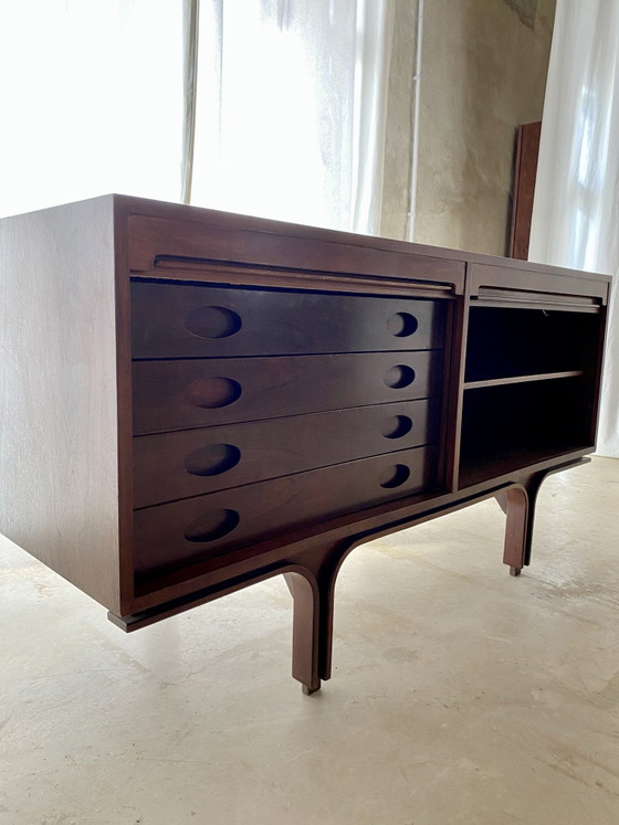 Buffet bas 503 de Gianfranco Frattini pour Bernini, Bois, Marron (photo 5 sur 13)