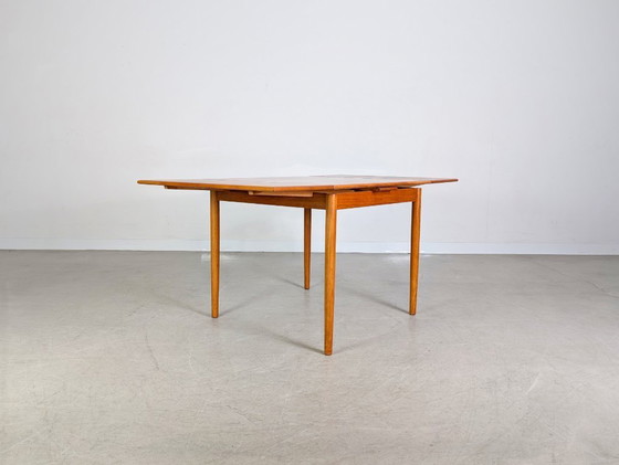 Image 1 of Danish vintage teak dining table, 1960s, extendable, mid-century design