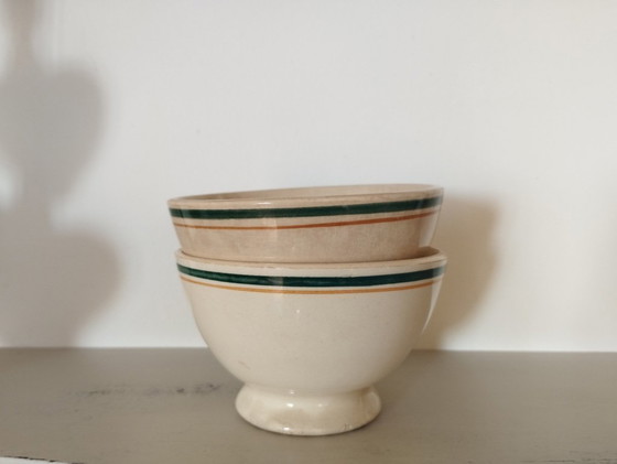 Image 1 of Pair of tiny earthenware coffee bowls/cups