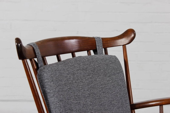 Vintage Deense Schommelstoel Mid Century Design jaren 60 70 – Farstrup, Schommelstoelen, Wood, Scandinavian (photo 6 of 16)