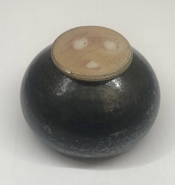 Image 1 of Jarrón esférico de gres belga de nucleación