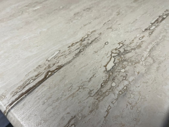 Image 1 of Tables gigognes ou tables d'appoint vintage en travertin, années 1970