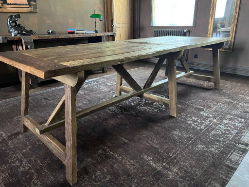 Solid elm dining table
