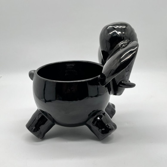 Attribué à Walter Bosse – Cache-pot/jardinière éléphant – Céramique autrichienne vintage – Scheibbs Keramik (photo 2 of 12)