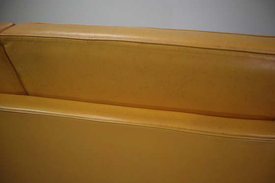 Image 1 of Florence Knoll two-seater sofa in mustard yellow leather