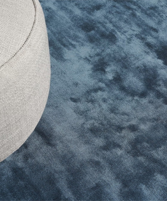 Image 1 of Leisteen blauw vloerkleed - 230 x 160 - zo goed als nieuw 