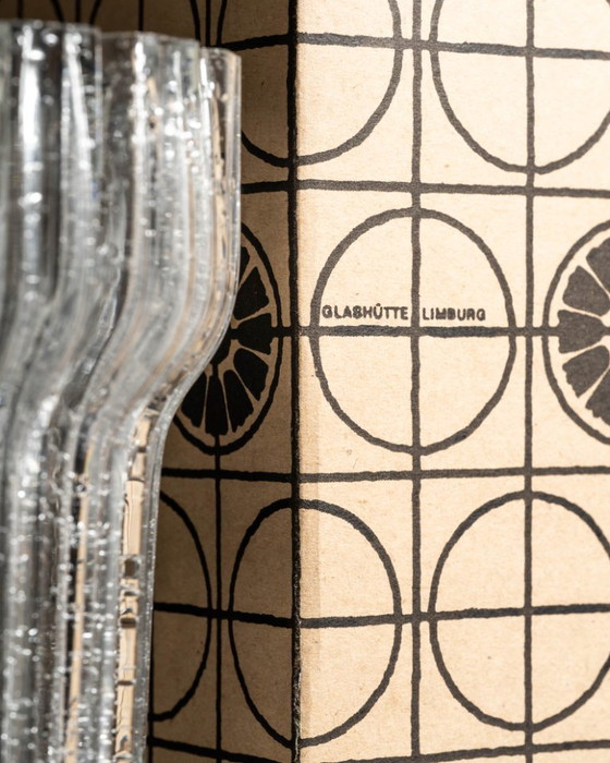 Image 1 of Glass Vase Glashütte Limburg West Germany Mid-Century 60s–70s incl Original Box