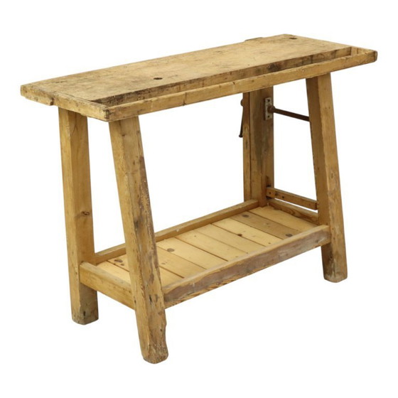 Image 1 of Antiguo banco de trabajo de madera maciza