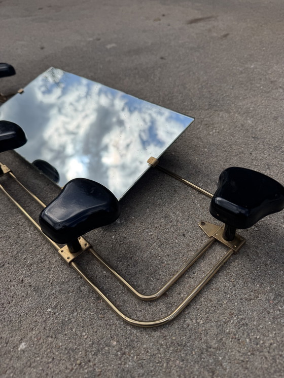 Image 1 of Porte manteau mural miroir années 60