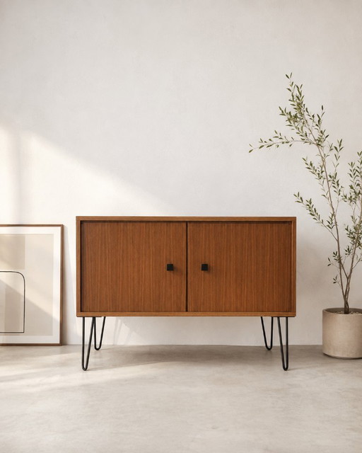Credenza bassa MDK vintage – Belgio, anni '60 – tv meubelen, Wood