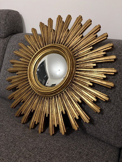 Zonnestralen bolle spiegel koud blad Hollywood regency