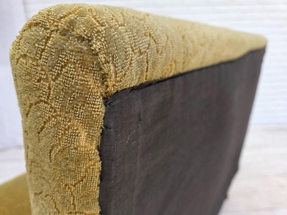 Image 1 of 1950s, Danish 2-seater sofa, green furniture wool fabric.