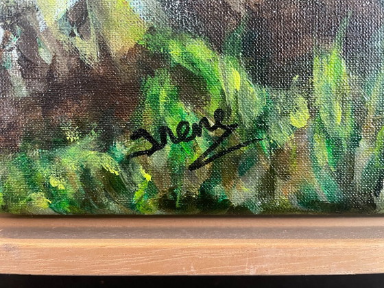 Image 1 of Orange Cat Painting by the Dutch artist Irene van Genderen-van de Wilt