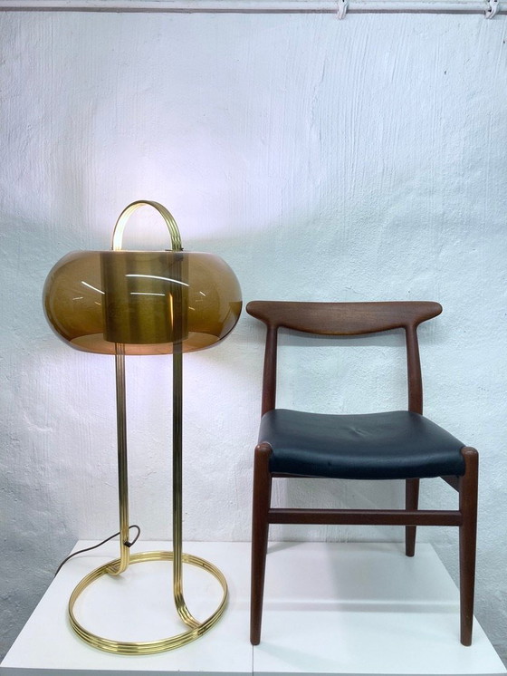 Image 1 of Lámpara de pie 70s space age de Temde latón plástico