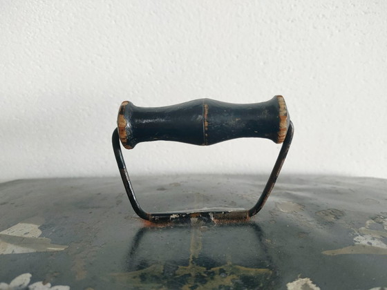 Antica Scatola di Latta Toleware / Chinoiserie Brocante con Decorazione a Pagoda – Oggetti decorativi, Altro (photo 7 of 12)