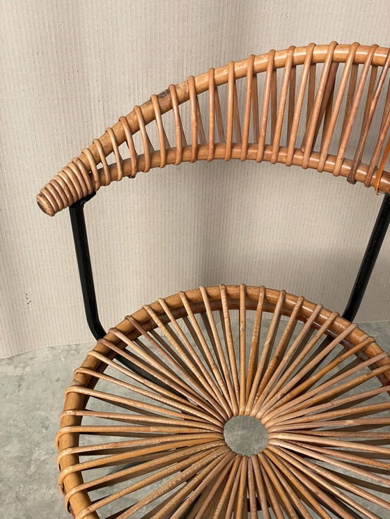 Image 1 of Vintage Dirk Van Sliedregt - Jonkers Noordwolde Rattan Chair