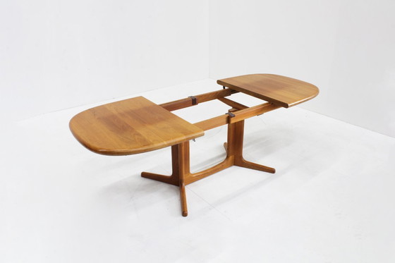 Image 1 of Vintage Glostrup Danish oval extendable dining table solid teak