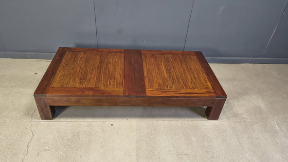 Image 1 of Table basse XXL en bambou, années 1980