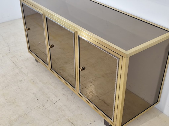 Rare 1970s Michel Pigneres Sideboard / Credenza – L'Angolo Metallarte Roma, Brass (photo 3 of 9)