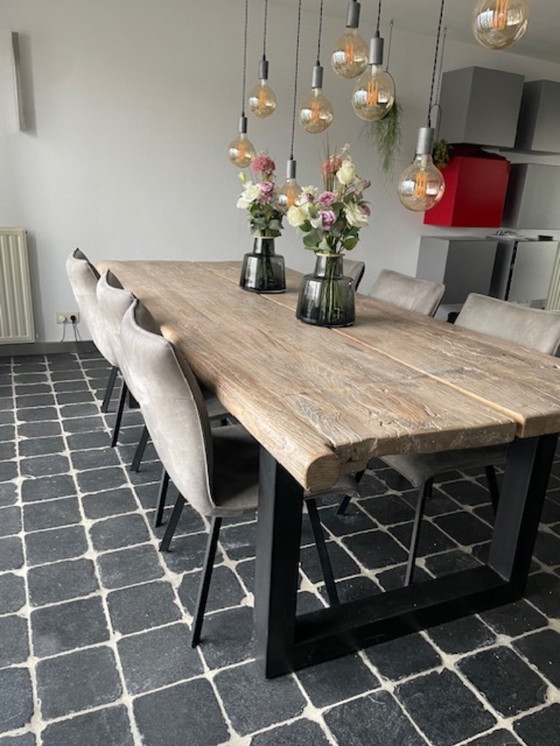 Image 1 of Table de salle à manger fabriquée à partir de volets chinois