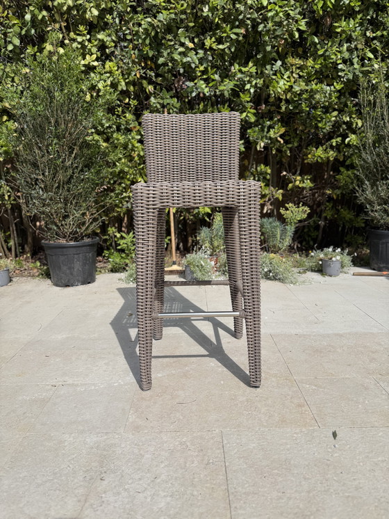 Image 1 of x4 Sgabelli da bar Riviera in finto vimini