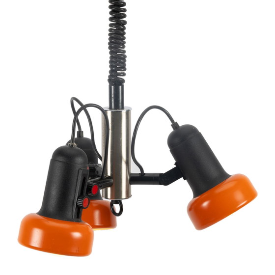 Image 1 of Orange 70s 3-Point Adjustable Pendant Lamp