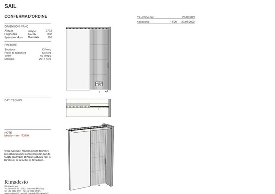 Image 1 of Rimadesio sliding door Sail