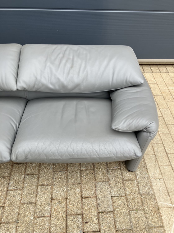 Image 1 of Cassina Maralunga 2,5-Sitzer in original grauem Pelle-Leder, SINGLE!