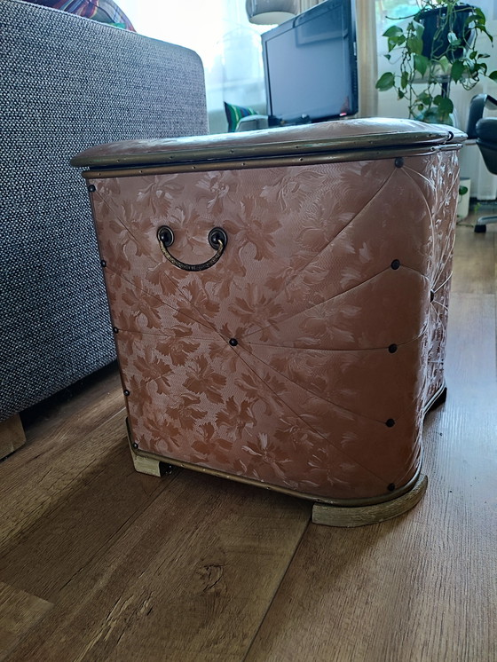 Image 1 of Pecho de lino cesta de lavandería pecho taburete de baño pecho de lavandería cesta de lavandería '50 Cincuenta