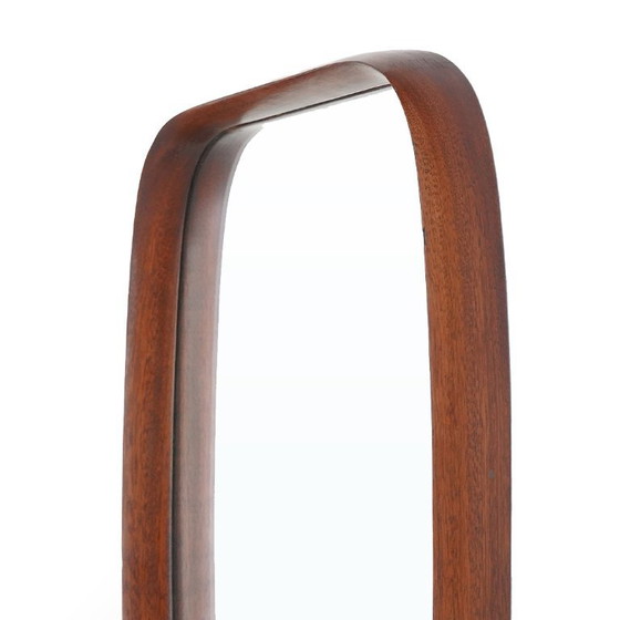 Image 1 of Espejo de pared con marco rectangular de teca, años 60