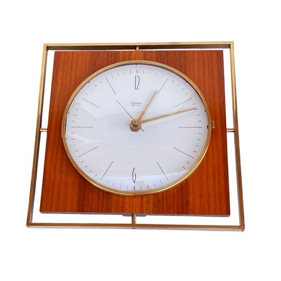 Image 1 of Diehl vintage wandklok, elegant modernisme, Duitsland jaren 1970.