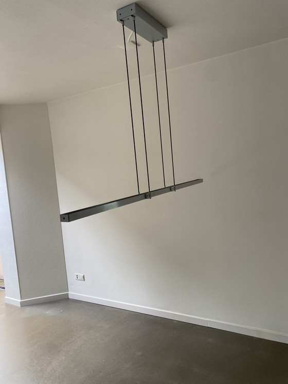 Image 1 of Tiso Tender pendant lamp by Anta, the original, with halogen bulbs for warm light. 165 cm long.