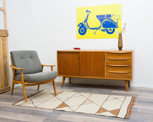 Sideboard 50s in walnut, completely restored