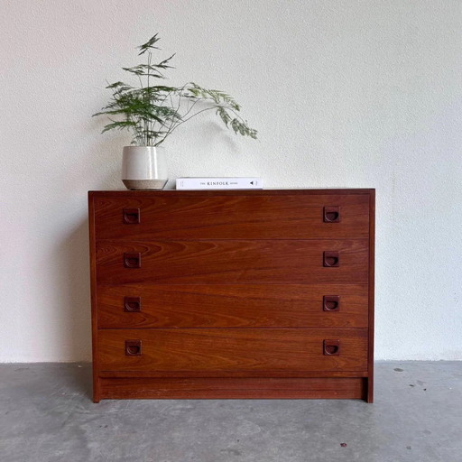 Vintage Kommode Teakholz auf Sockel