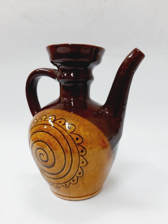 Image 1 of pichet vintage en céramique émaillée