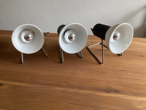 3x Philips vintage table lamps / spotlights ( 1980s)