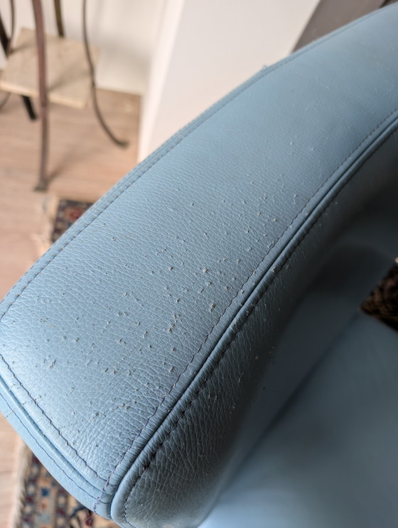 2 sillones Pelle Divani. Azul claro. – Leather (photo 4 of 5)