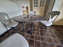Ensemble de salle à manger années 80: Table en marbre & 4 chaises style Arrben