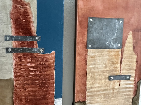 Image 1 of Trittico esclusivo a tecnica mista – Ageeth Leemkuil – Astratto moderno