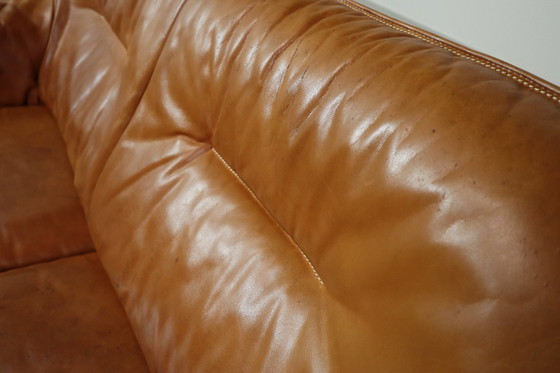 Image 1 of DS-16 Cognac leather sofa by De Sede Switzerland, 1970s