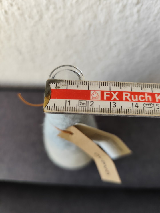 Image 1 of Aveva Cutting Vase Skandi Deko – Glass, Wool & Sand, Light Blue/White, Hygge