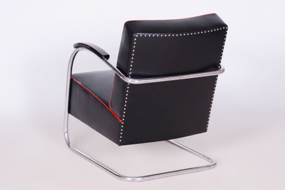 Paar gerestaureerde Bauhaus Fn21 fauteuils, van Mücke-Melder, leer, Tsjechisch, jaren dertig – Leather (photo 11 of 16)