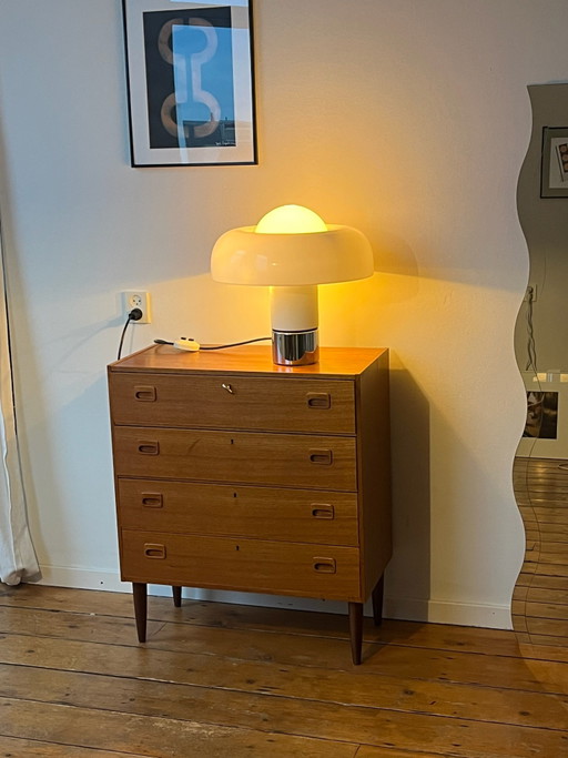 Commode en teck design danois mid-century avec 4 tiroirs