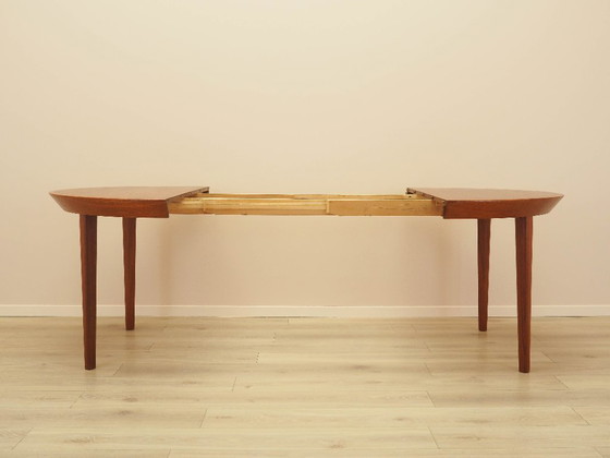 Image 1 of Round teak table, Danish design, 1960s, manufacturer: Gudme Møbelfabrik, designer: Ole Hald